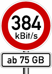DSL-Drosslung auf 384 kBit/s ab 75 GB Datenvolumen DSL-Drosslung auf 384 kBit/s ab 75 GB Datenvolumen