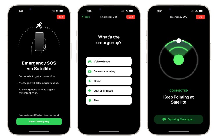 Apple iPhone 14 und iPhone 14 Plus - Notruf SOS über Satellit (Bilder: Apple) Apple iPhone 14 und iPhone 14 Plus - Notruf SOS über Satellit