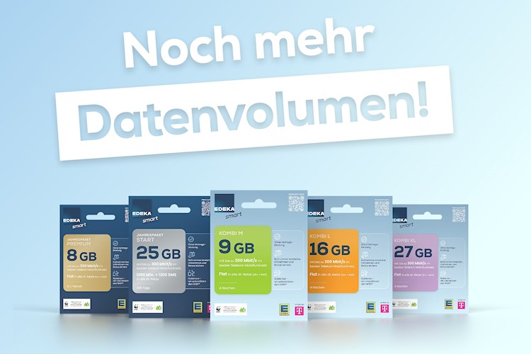 Noch mehr Datenvolumen in EDEKA smart Tarifen