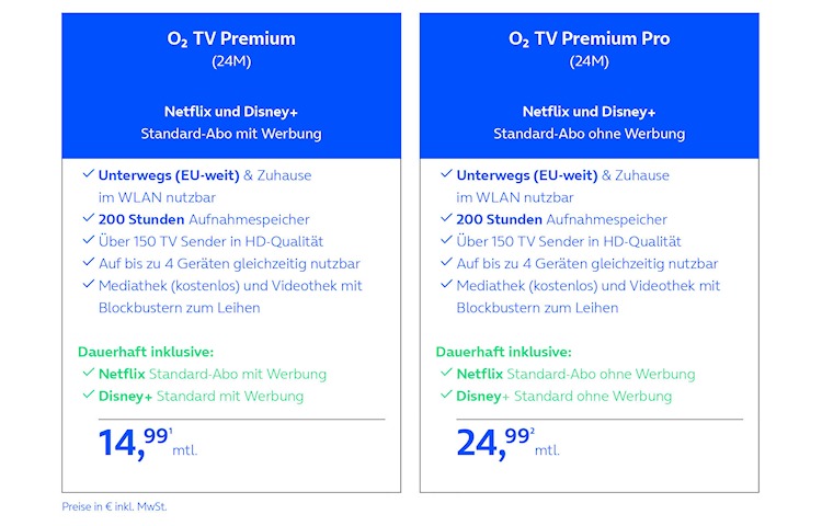 O2 TV Premium Pakete (ab 06.05.2026)