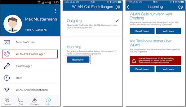 o2 Message+Call App im Detail