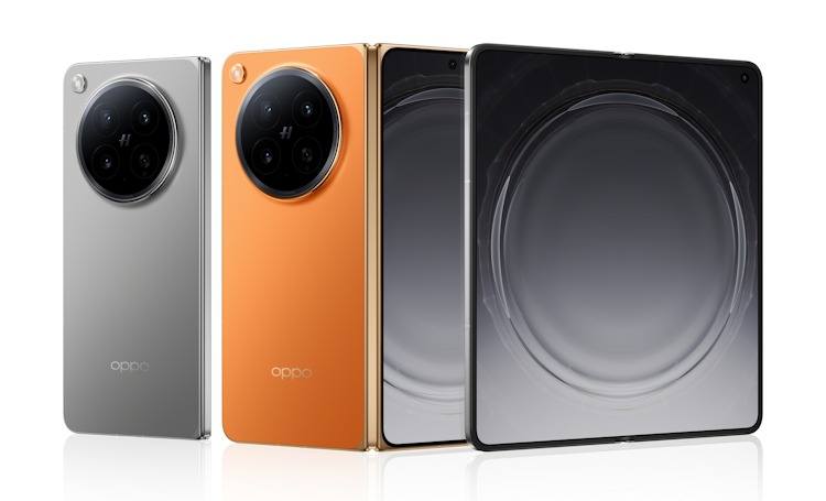 OPPO Find N6 in Stellar Titanium und Blossom Orange