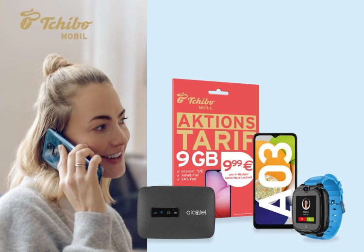 Aktionsangebote bei Tchibo Mobil (Bild: Tchibo) Mobilfunk-Wochen bei Tchibo