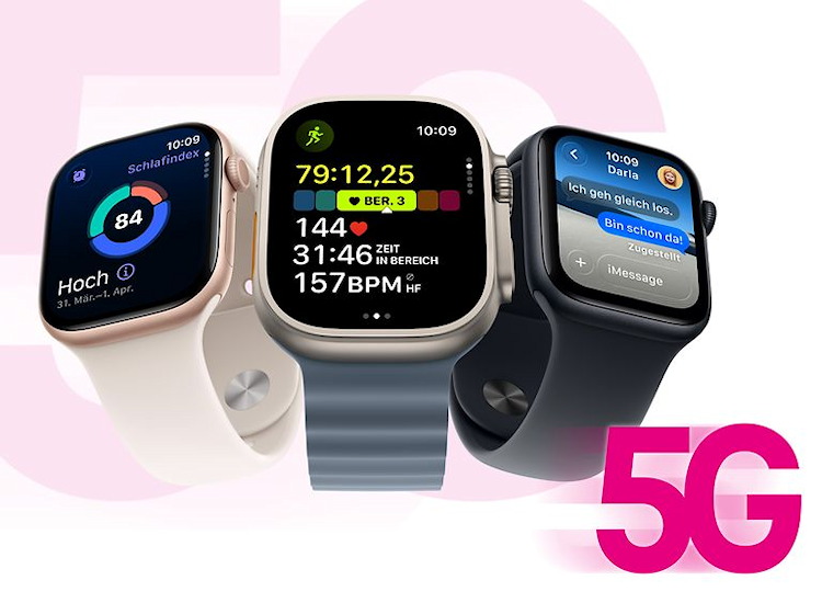 Die neusten Modelle der Apple Watch funken bei der Telekom mit 5G