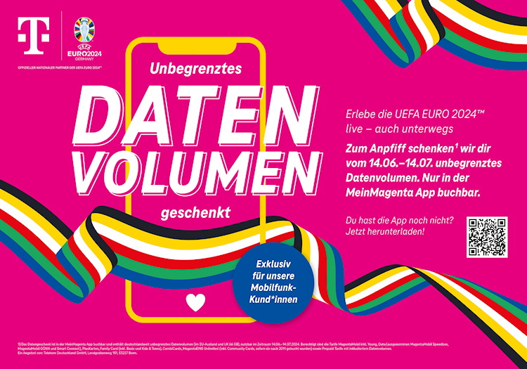 Telekom schenkt Mobilfunkkunden unbegrenztes Datenvolumen - Aktion-Teaser