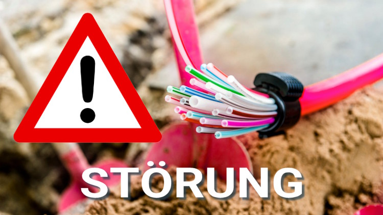 Störung am Glasfaser-Kabel