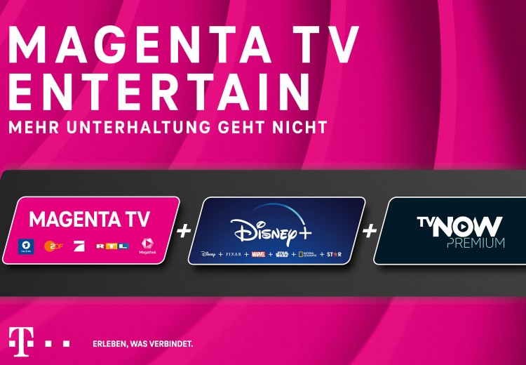 Telekom MagentaTV Entertain hat TVNOW Premium und Disney+ inklusive (Bild: Deutsche Telekom) Telekom MagentaTV Entertain hat TVNOW Premium und Disney+ inklusive