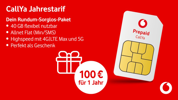 Vodafone CallYa nun auch als Jahrestarif