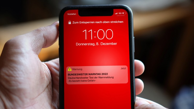 Cell Broadcast Warnnachricht