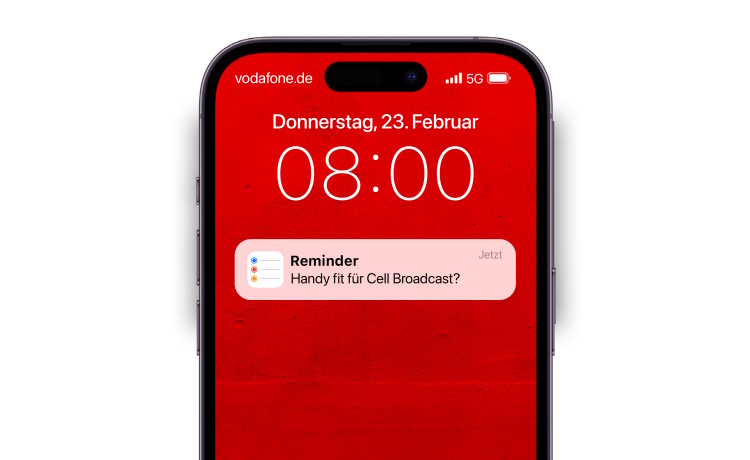 Cell Broadcast startet am 23 Februar