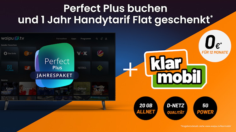 waipu.tv und klarmobil kooperieren