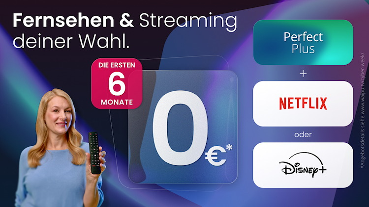 waipu.tv Cyber Week: 6 Monate kostenlos – auf alle Jahrespakete (Bild: waipu.tv) waipu.tv Cyber Week: 6 Monate kostenlos – auf alle Jahrespakete