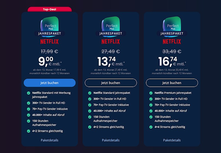waipu.tv mit Netflix jetzt 12 Monate mit 50 Prozent Rabatt