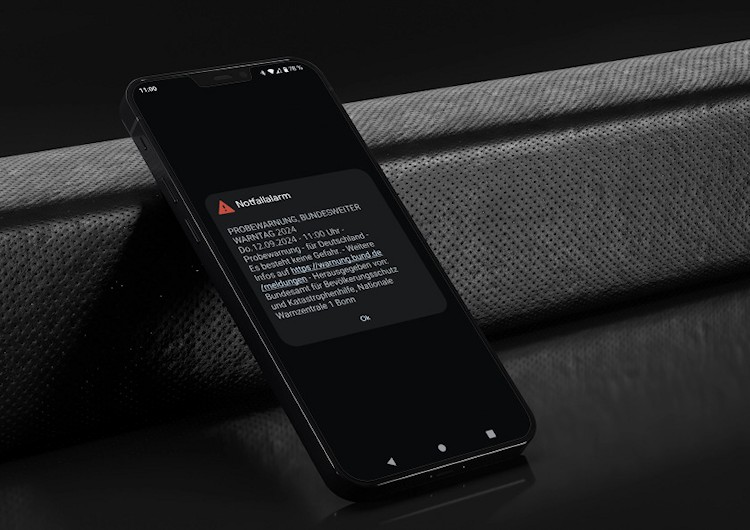 Cell Broadcast Nachricht - Bundesweiter Warntag am 12. September 2024